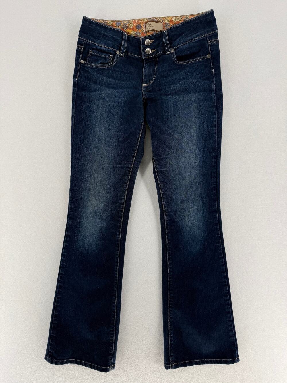 PAIGE Hidden Hills Jeans Womens 24 Bootcut Low Rise Dark Wash Y2K USA